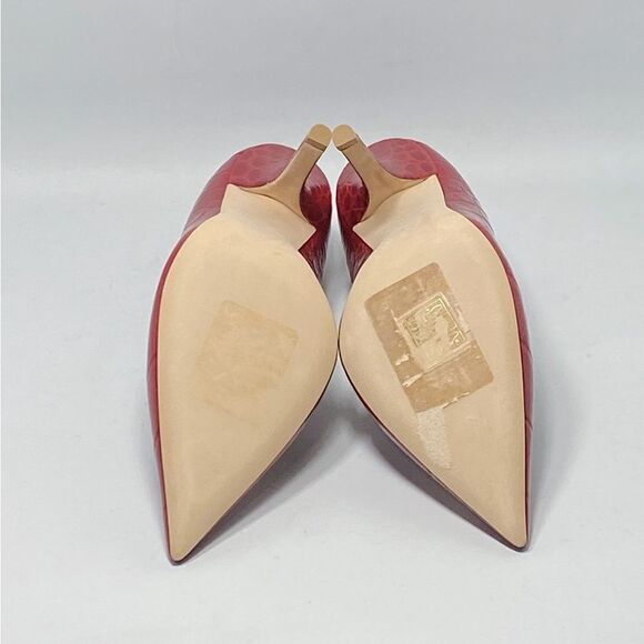 Burberry Aubri 100 Croc-Embossed Leather Pumps size 37 - Picture 14 of 15